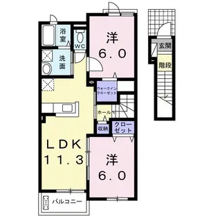 グリーンビュー・プラッツ【2階】の間取り