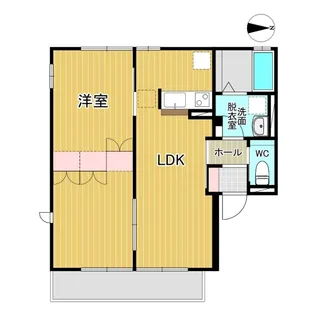 旭ケ丘駅前I番館【1階】の間取り