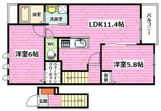 Urara WestII【2階】の間取り