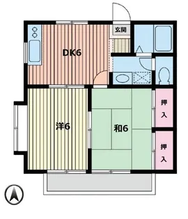 マリンコート7番館【2階】の間取り