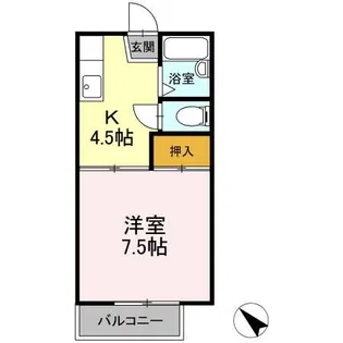 アペックス伏見B【2階】の間取り