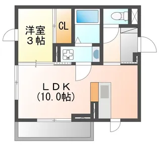 ブルースカイKAKUDA【2階】の間取り
