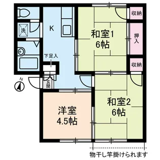 ヴェルレーヌ浦和【1階】の間取り