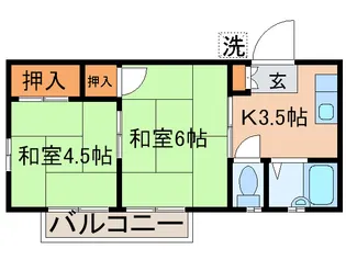パナハイツ中川B棟【2階】の間取り