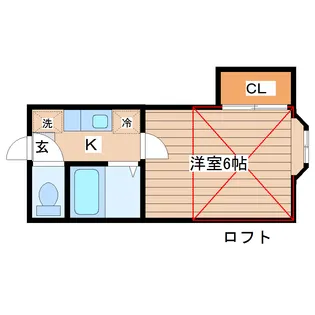 ホワイトキャッスル21番館【2階】の間取り