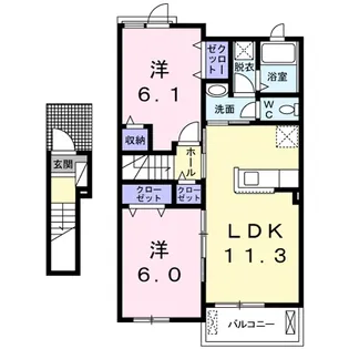 クリスティI【2階】の間取り