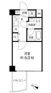 マーレ横浜白金【6階】の間取り