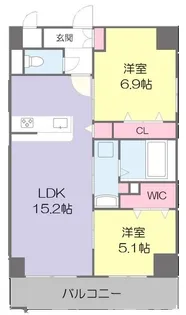 グランシャルール京町【2階】の間取り