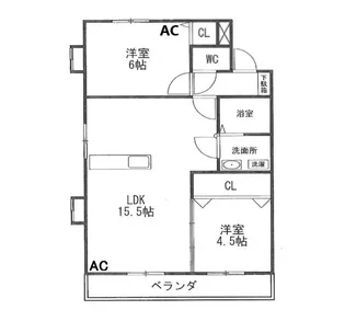 第2サンレジデンス大蔵 A【4階】の間取り