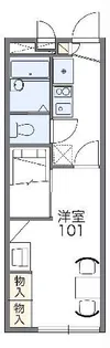 レオパレスソルテリア【1階】の間取り