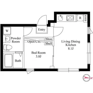 CASA PIAZZA 浅草本所【3階】の間取り