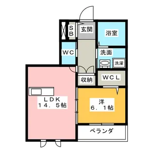 ヴィラ敷島【3階】の間取り