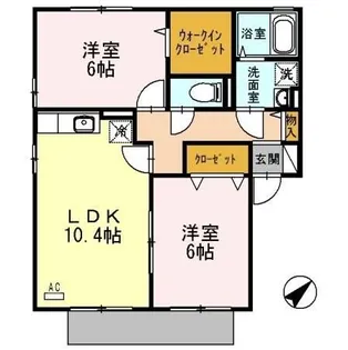 ウィルモア原口 A棟【1階】の間取り