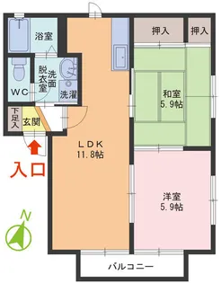 アイリス A棟【2階】の間取り
