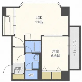 ガーデンコート知事公館前【6階】の間取り