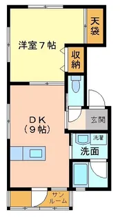エバーグリーンR【2階】の間取り