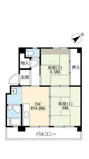 UR明石舞子【3階】の間取り