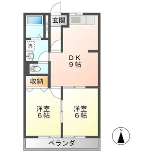 レジデンスモリタ B【2階】の間取り