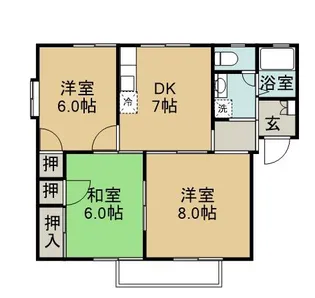 マノアールドゥ長山【2階】の間取り