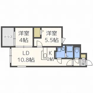 ラフィナート豊平公園【4階】の間取り