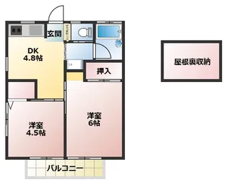 下和泉町アパート【2階】の間取り