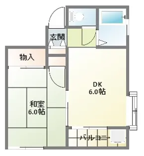 中嶋ハイツ【1階】の間取り