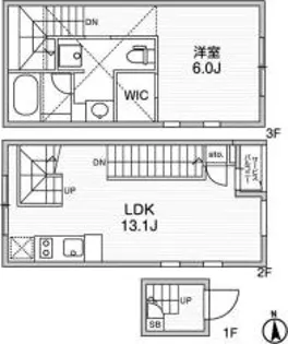 ルクレ自由が丘【1階】の間取り