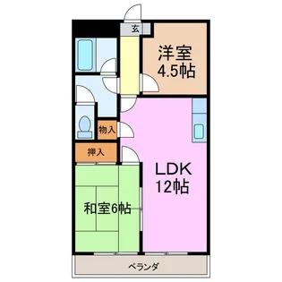 エスポワール滝の水【1階】の間取り