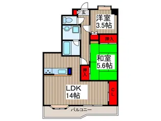 エヌエフ中浦和【1階】の間取り