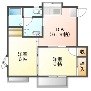 ハイツ真美【2階】の間取り
