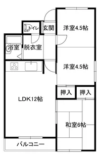 シュロス東光【3階】の間取り