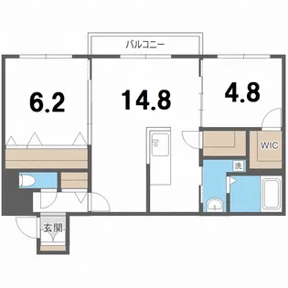 La厚別West【4階】の間取り