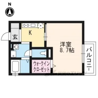 レヴールメゾン紫竹【2階】の間取り