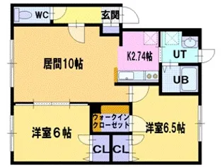 フォーレスト元江別II【2階】の間取り