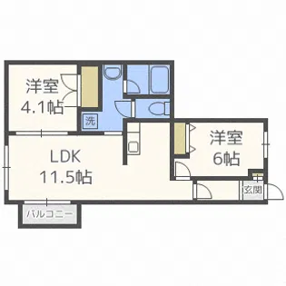 ノールアイビス【2階】の間取り