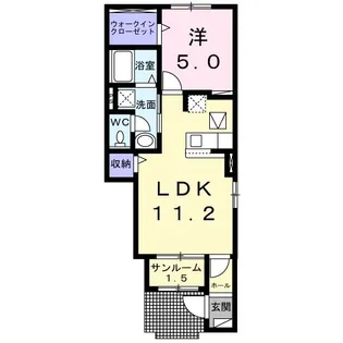 ハレレア・マハロ【1階】の間取り