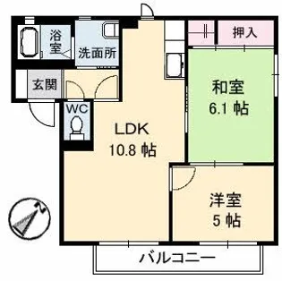 コスモタウン森岡II A棟【2階】の間取り