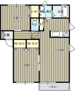 メゾンオカイム【2階】の間取り