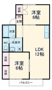 グランメールA【1階】の間取り