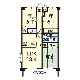 レインボーブリッジII【1階】の間取り