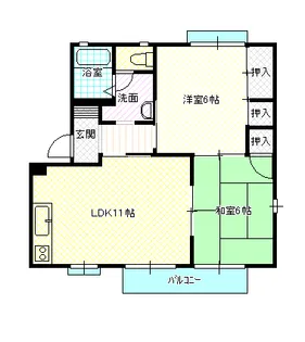 ニューディアス湯浅 C【1階】の間取り