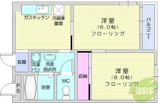 コーポ砂押南【3階】の間取り