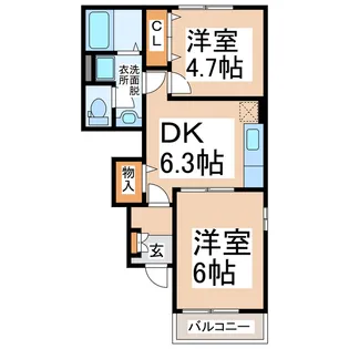 ティアナ桜山【1階】の間取り