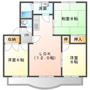 セゾンエスポワール A【1階】の間取り