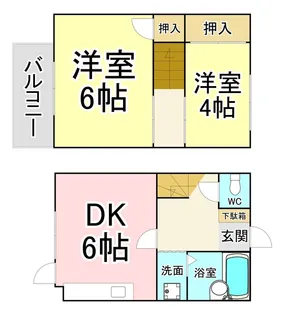 福岡県北九州市門司区東本町2【アパート】の間取り
