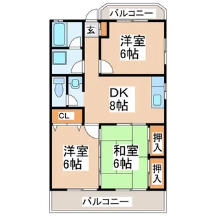 ロイヤルハイムむらかみ【3階】の間取り