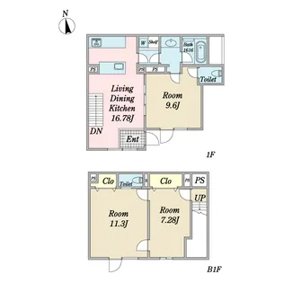 Corral Shimokita 1stの間取り