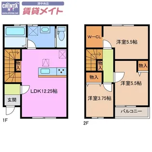 三重県津市柳山津興【一戸建】の間取り