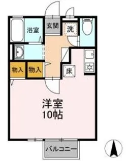 岡山県倉敷市上富井【アパート】の間取り