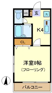 ベルゾーネ新中野【1階】の間取り